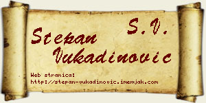 Stepan Vukadinović vizit kartica